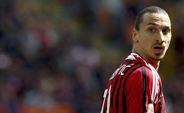 Zlatan Ibrahimovic con la maglia del Milan