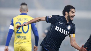 Ranocchia esulta per un gol in Chievo-Inter