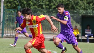 Yuri Meleleo in azione con le giovanili del Lecce